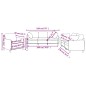 vidaXL 3-tlg. Sofagarnitur mit Kissen Taupe Stoff vidaXL 3-tlg. Sofagarnitur mit Kissen Taupe Stoff