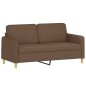 vidaXL 2-tlg. Sofagarnitur mit Kissen Braun Stoff vidaXL 2-tlg. Sofagarnitur mit Kissen Braun Stoff