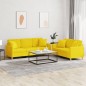 vidaXL 2-tlg. Sofagarnitur mit Kissen Hellgelb Stoff vidaXL 2-tlg. Sofagarnitur mit Kissen Hellgelb Stoff