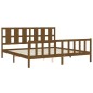 vidaXL Massivholzbett mit Kopfteil Honigbraun 200x200 cm vidaXL Massivholzbett mit Kopfteil Honigbraun 200x200 cm