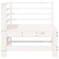 vidaXL Garten-Ecksofa Weiß Massivholz Kiefer vidaXL Garten-Ecksofa Weiß Massivholz Kiefer
