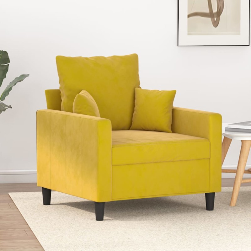 vidaXL Sessel Gelb 60 cm Samt vidaXL Sessel Gelb 60 cm Samt