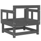 vidaXL Gartenstühle 2 Stk. Grau Massivholz Kiefer vidaXL Gartenstühle 2 Stk. Grau Massivholz Kiefer