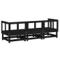 vidaXL 3-tlg. Garten-Lounge-Set Schwarz Massivholz Kiefer vidaXL 3-tlg. Garten-Lounge-Set Schwarz Massivholz Kiefer