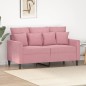 vidaXL 2-Sitzer-Sofa Rosa 120 cm Samt vidaXL 2-Sitzer-Sofa Rosa 120 cm Samt