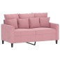vidaXL 2-Sitzer-Sofa Rosa 120 cm Samt vidaXL 2-Sitzer-Sofa Rosa 120 cm Samt