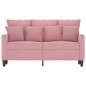 vidaXL 2-Sitzer-Sofa Rosa 120 cm Samt vidaXL 2-Sitzer-Sofa Rosa 120 cm Samt