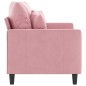vidaXL 2-Sitzer-Sofa Rosa 120 cm Samt vidaXL 2-Sitzer-Sofa Rosa 120 cm Samt