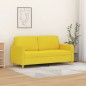 vidaXL 2-Sitzer-Sofa Hellgelb 140 cm Stoff vidaXL 2-Sitzer-Sofa Hellgelb 140 cm Stoff