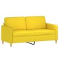 vidaXL 2-Sitzer-Sofa Hellgelb 140 cm Stoff vidaXL 2-Sitzer-Sofa Hellgelb 140 cm Stoff