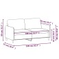 vidaXL 2-Sitzer-Sofa Hellgelb 140 cm Stoff vidaXL 2-Sitzer-Sofa Hellgelb 140 cm Stoff