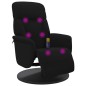 vidaXL Massagesessel mit Fußteil Schwarz Samt vidaXL Massagesessel mit Fußteil Schwarz Samt