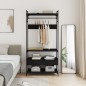 vidaXL Kleiderschrank mit Schubladen Schwarz 89x39x184,5 cm vidaXL Kleiderschrank mit Schubladen Schwarz 89x39x184,5 cm
