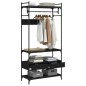 vidaXL Kleiderschrank mit Schubladen Schwarz 89x39x184,5 cm vidaXL Kleiderschrank mit Schubladen Schwarz 89x39x184,5 cm