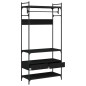 vidaXL Kleiderschrank mit Schubladen Schwarz 89x39x184,5 cm vidaXL Kleiderschrank mit Schubladen Schwarz 89x39x184,5 cm