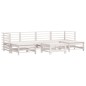 vidaXL 7-tlg. Garten-Lounge-Set Weiß Massivholz Kiefer vidaXL 7-tlg. Garten-Lounge-Set Weiß Massivholz Kiefer