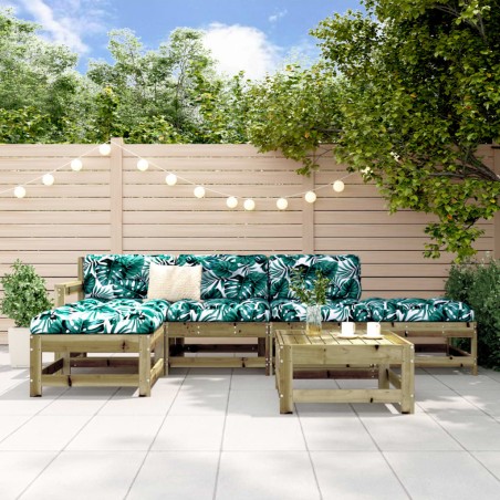 vidaXL 6-tlg. Garten-Lounge-Set Imprägniertes Kiefernholz