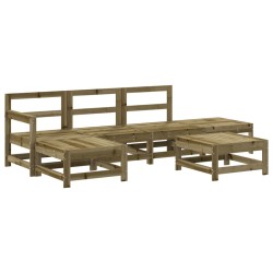 vidaXL 6-tlg. Garten-Lounge-Set Imprägniertes Kiefernholz