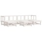 vidaXL 7-tlg. Garten-Lounge-Set Weiß Massivholz Kiefer vidaXL 7-tlg. Garten-Lounge-Set Weiß Massivholz Kiefer