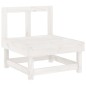 vidaXL 7-tlg. Garten-Lounge-Set Weiß Massivholz Kiefer vidaXL 7-tlg. Garten-Lounge-Set Weiß Massivholz Kiefer