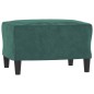 vidaXL Sessel mit Hocker Dunkelgrün 60 cm Samt vidaXL Sessel mit Hocker Dunkelgrün 60 cm Samt
