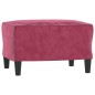 vidaXL Sessel mit Hocker Weinrot 60 cm Samt vidaXL Sessel mit Hocker Weinrot 60 cm Samt