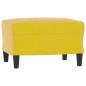vidaXL Sessel mit Hocker Gelb 60 cm Samt vidaXL Sessel mit Hocker Gelb 60 cm Samt