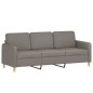 vidaXL 3-Sitzer-Sofa mit Zierkissen Taupe 180 cm Stoff vidaXL 3-Sitzer-Sofa mit Zierkissen Taupe 180 cm Stoff