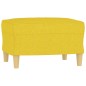 vidaXL 3-Sitzer-Sofa mit Hocker Hellgelb 180 cm Stoff vidaXL 3-Sitzer-Sofa mit Hocker Hellgelb 180 cm Stoff