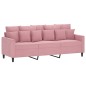 vidaXL 4-tlg. Sofagarnitur mit Kissen Rosa Samt vidaXL 4-tlg. Sofagarnitur mit Kissen Rosa Samt