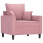 vidaXL 4-tlg. Sofagarnitur mit Kissen Rosa Samt vidaXL 4-tlg. Sofagarnitur mit Kissen Rosa Samt