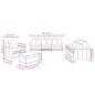 vidaXL 4-tlg. Sofagarnitur mit Kissen Rosa Samt vidaXL 4-tlg. Sofagarnitur mit Kissen Rosa Samt
