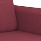 vidaXL 3-tlg. Sofagarnitur mit Kissen Weinrot Stoff vidaXL 3-tlg. Sofagarnitur mit Kissen Weinrot Stoff