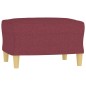 vidaXL 3-tlg. Sofagarnitur mit Kissen Weinrot Stoff vidaXL 3-tlg. Sofagarnitur mit Kissen Weinrot Stoff