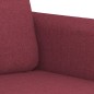 vidaXL 3-tlg. Sofagarnitur mit Kissen Weinrot Stoff vidaXL 3-tlg. Sofagarnitur mit Kissen Weinrot Stoff
