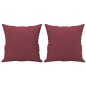 vidaXL 3-tlg. Sofagarnitur mit Kissen Weinrot Stoff vidaXL 3-tlg. Sofagarnitur mit Kissen Weinrot Stoff