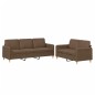 vidaXL 2-tlg. Sofagarnitur mit Kissen Braun Stoff vidaXL 2-tlg. Sofagarnitur mit Kissen Braun Stoff