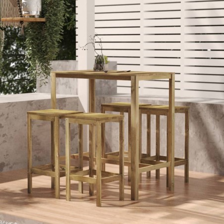 vidaXL 5-tlg. Gartenbar-Set Kiefernholz Imprägniert