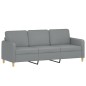 vidaXL 3-Sitzer-Sofa Hellgrau 180 cm Stoff vidaXL 3-Sitzer-Sofa Hellgrau 180 cm Stoff