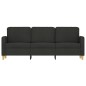 vidaXL 3-Sitzer-Sofa Schwarz 180 cm Stoff vidaXL 3-Sitzer-Sofa Schwarz 180 cm Stoff