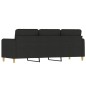 vidaXL 3-Sitzer-Sofa Schwarz 180 cm Stoff vidaXL 3-Sitzer-Sofa Schwarz 180 cm Stoff