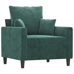 vidaXL Sessel Dunkelgrün 60 cm Samt