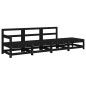 vidaXL 4-tlg. Garten-Lounge-Set Schwarz Massivholz Kiefer vidaXL 4-tlg. Garten-Lounge-Set Schwarz Massivholz Kiefer