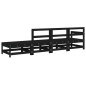 vidaXL 4-tlg. Garten-Lounge-Set Schwarz Massivholz Kiefer vidaXL 4-tlg. Garten-Lounge-Set Schwarz Massivholz Kiefer