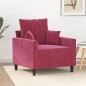 vidaXL Sessel Weinrot 60 cm Samt vidaXL Sessel Weinrot 60 cm Samt