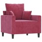 vidaXL Sessel Weinrot 60 cm Samt vidaXL Sessel Weinrot 60 cm Samt