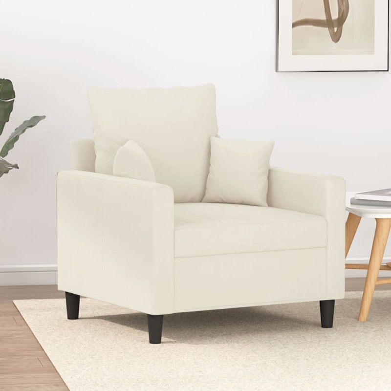 vidaXL Sessel Creme 60 cm Samt vidaXL Sessel Creme 60 cm Samt