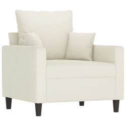 vidaXL Sessel Creme 60 cm Samt