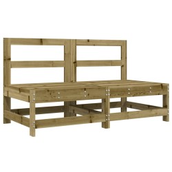 vidaXL Garten-Mittelsofas 2 Stk. Kiefernholz Imprägniert