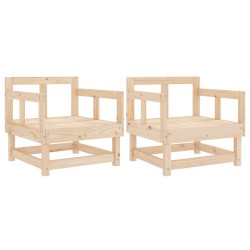 vidaXL Gartenstühle 2 Stk. Massivholz Kiefer